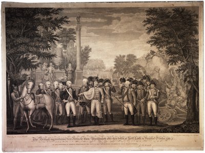 Les Britanniques rendant leurs armes au général Washington... à Yorktown, 1819 - John Francis Renault